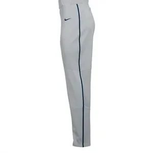 nike grey baseball pants with green piping